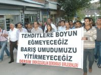 Tunceli’de 4 kişinin gözaltına alınması protesto edildi