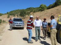 Pertek'te yol yapım çalışmaları