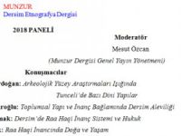 Munzur Dersim Etnografya Dergisi 13 Ocak’ta panel düzenleyecek