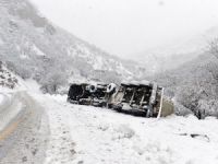 Pülümür’de yoğun kar yağışı ve tipi