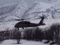 Zorunlu iniş yapan helikopter sorunsuz havalandı