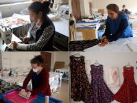 Ovacık Kadın Kooperatifi tekstil atölyesinde elbise üretimi başladı