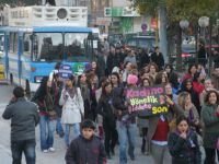 Tunceli’de kadına yönelik şiddete düdüklü protesto
