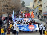 Tunceli’de İş Bırakma Eylemine Destek