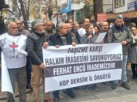 Ferhat Encü'ye atılan tokat Dersim'de protesto edildi