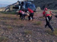 Düzgün Baba’da düşen genç kız, helikopterle hastaneye kaldırıldı