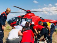 Düzgün Baba’da düşen vatandaş, ambulans helikopterle alındı