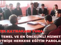 Çemişgezek Kaymakamı Ali İkram Tuna, “Eğitim en temel önceliğimiz”