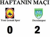 Dersimspor: 2 - Yeni Şırnakspor: 0