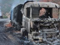 PKK'nın patlayıcı yerleştirdiği TIR infilak etti