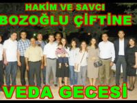Hakim ve  Savcı Bozoğlu Çiftine veda yemeği