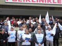 Sağlık çalışanları basın açıklaması yaptı