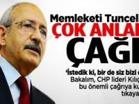Tunceli, çözüm için Kılıçdaroğlu'nu barıştan yana tavır almaya çağırdı