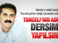 Hüseyin Aygün’den Dersim Teklifi