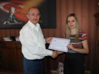 Milli Eğitim Müdürü Polattaş’tan katılım belgesi