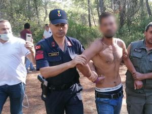 Ormanı yakarken suçüstü yakalandı