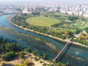 Seyhan Nehri'ni istila eden yosunlar temizleniyor